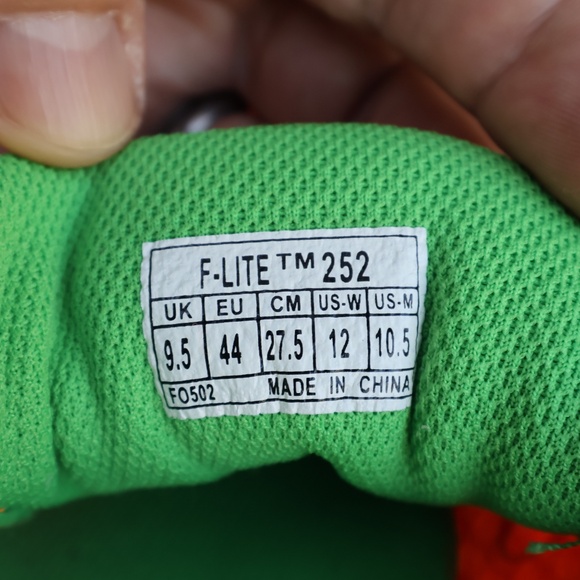 Inov-8 F-Lite 252 Cross Training Shoes Men’s 10.5 Orange Green - Picture 9 of 9